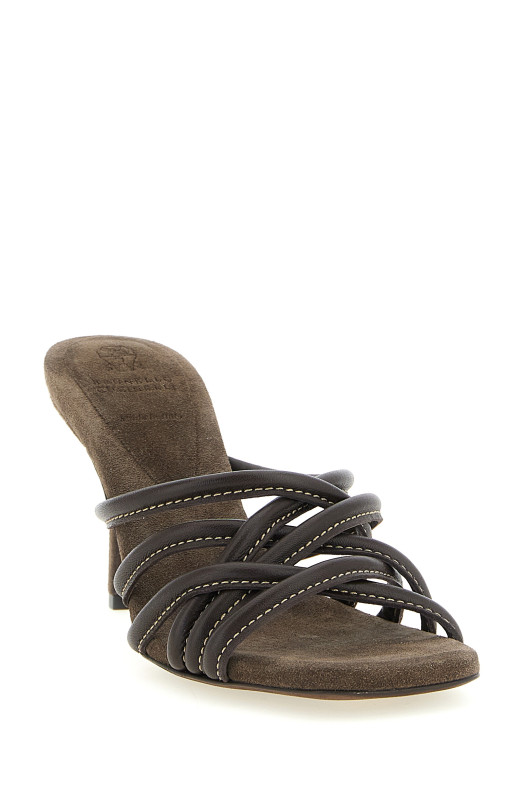 Leather sandals Brown