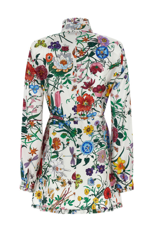 'Flora' mini dress White