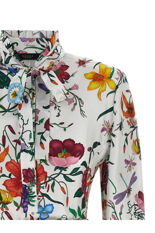 'Flora' mini dress White