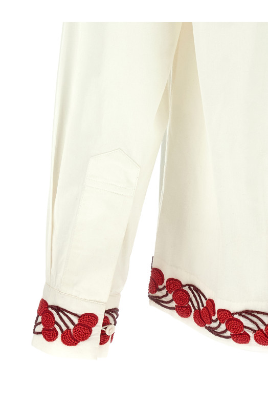 'Cherry Lane Beaded' shirt White