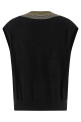'Sparkling Neckline' vest Black