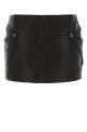 Dark brown leather mini skirt Brown MAGDA BUTRYM (134426)