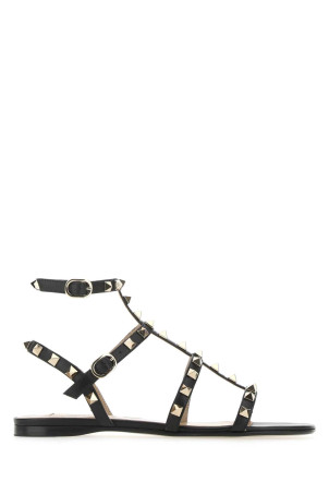 Black leather Rockstud sandals Black VALENTINO GARAVANI (1W2S0A05VOD)