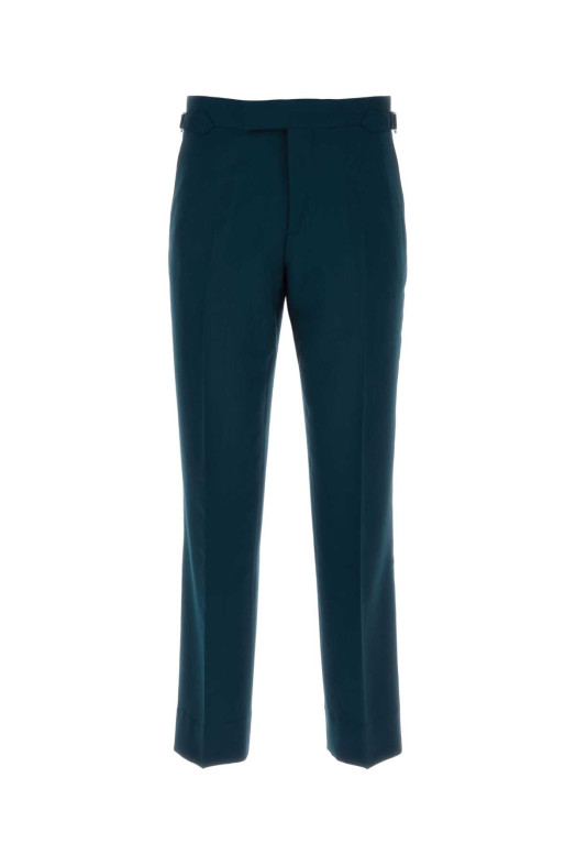 Petrol blue wool Sang pant VIVIENNE WESTWOOD (2F01000RW00FJLR)