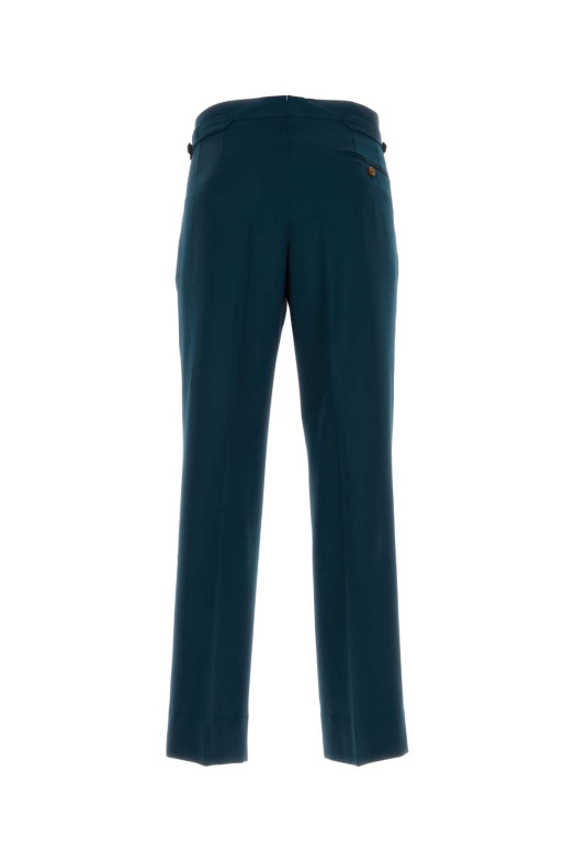 Petrol blue wool Sang pant VIVIENNE WESTWOOD (2F01000RW00FJLR)
