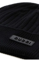 Black wool beanie hat Black GUCCI (8113444G200)