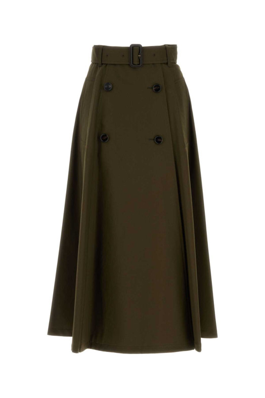 Olive green cotton skirt BURBERRY (8117977)