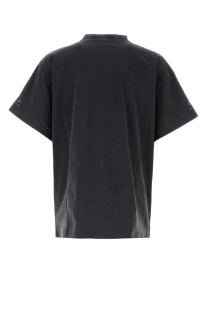 Slate cotton oversize reversbile t-shirt BALENCIAGA (850435TTVI4)