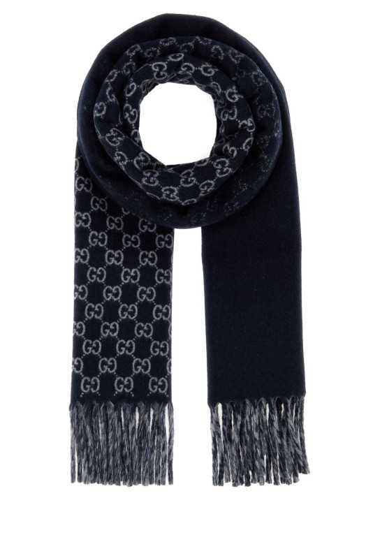 Embroidered wool blend scarf GUCCI (8520384GAKX)