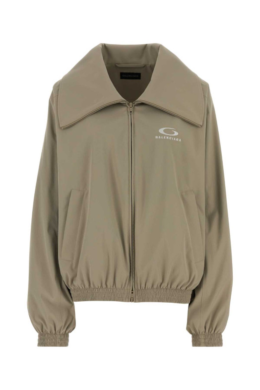 Cappuccino stretch polyester oversize jacket BALENCIAGA (857673TRO31)