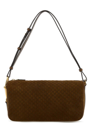 Caramel suede medium Gucci Half Horsebit shoulder bag GUCCI (860787AAEE7)