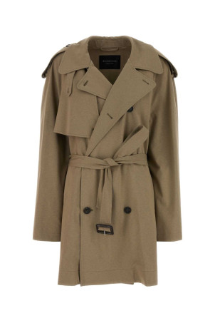 Dove grey cotton trench coat BALENCIAGA (862426TSVC1)