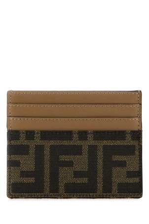 Embroidered canvas card holder FENDI (8M0445A98P)