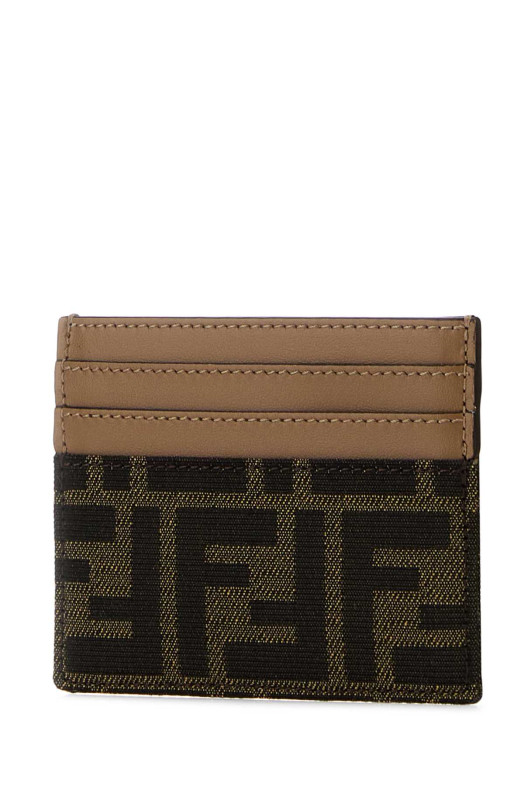 Embroidered canvas card holder FENDI (8M0445A98P)