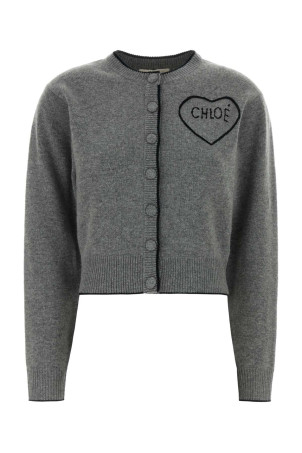 Grey wool blend cardigan Green CHLOE (CH26SMC08710)