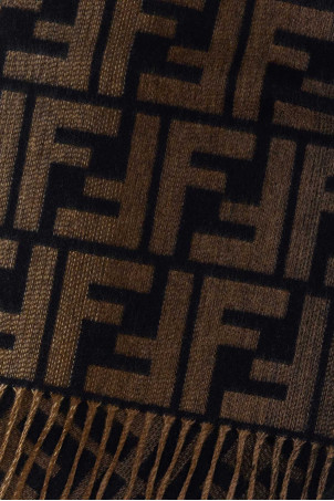 Embroidered wool blend scarf FENDI (FXS471ATQC)