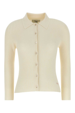 Cream stretch wool blend shirt FENDI (FZE558AW4B)