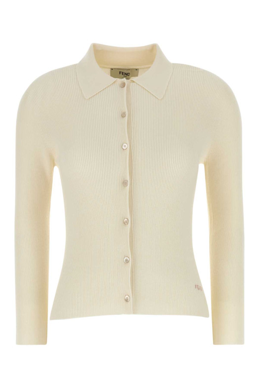 Cream stretch wool blend shirt FENDI (FZE558AW4B)