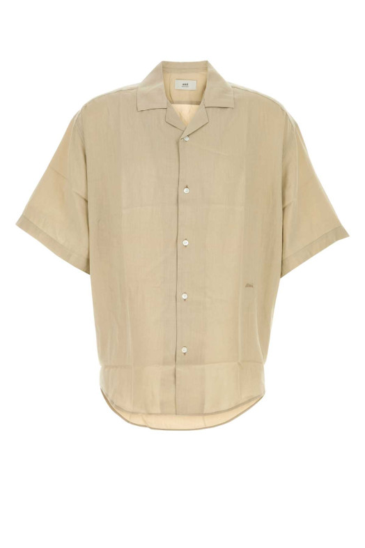 Beige viscose shirt AMI (HSH768VI0036)