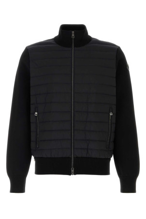 Black knit and nylon jacket Black MONCLER (L10919B00022V9100)