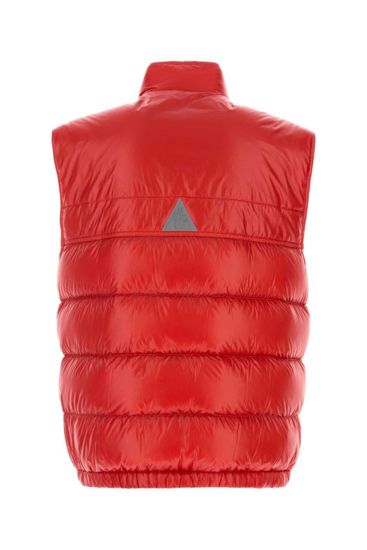 Red nylon sleeveless Uychi down jacket BLUE MONCLER GRENOBLE (L10971A00008597X6)