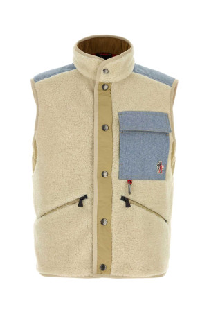 Sand teddy fabric sleeveless jacket MONCLER GRENOBLE (L10978G0000689AGK)