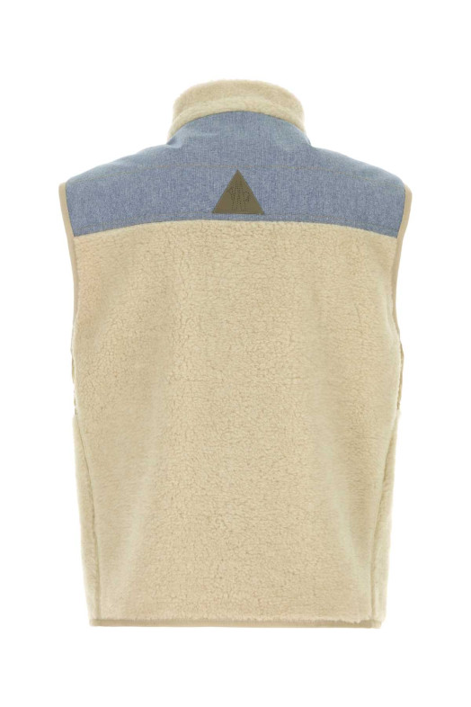 Sand teddy fabric sleeveless jacket MONCLER GRENOBLE (L10978G0000689AGK)