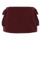 Burgundy cotton mini skirt MIU MIU (MG2610SOOO19CV)