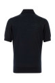 Midnight blue silk blend polo shir BRUNELLO CUCINELLI (MNB805405)