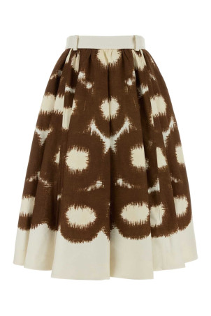 Printed cotton skirt PRADA (P137WGSOOO187Q)