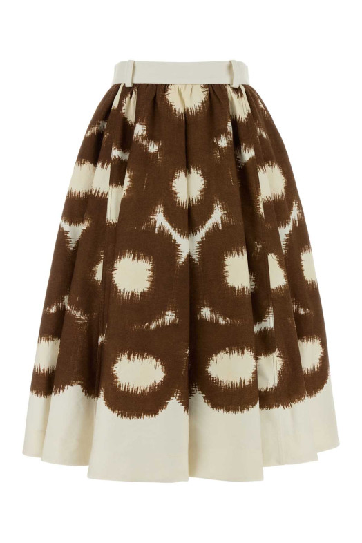 Printed cotton skirt PRADA (P137WGSOOO187Q)