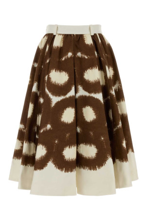 Printed cotton skirt PRADA (P137WGSOOO187Q)