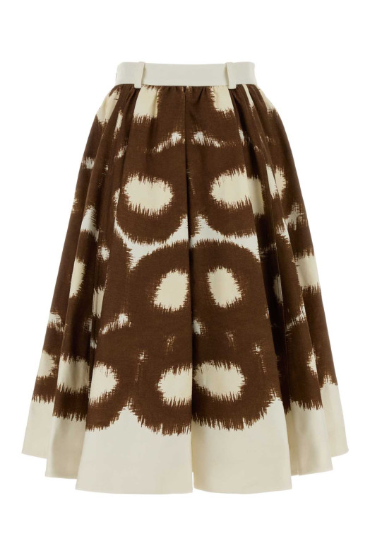 Printed cotton skirt PRADA (P137WGSOOO187Q)