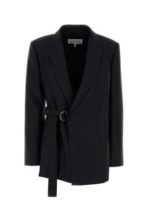 Embroidered wool blazer Brown LOEWE (S359Y03XAB)