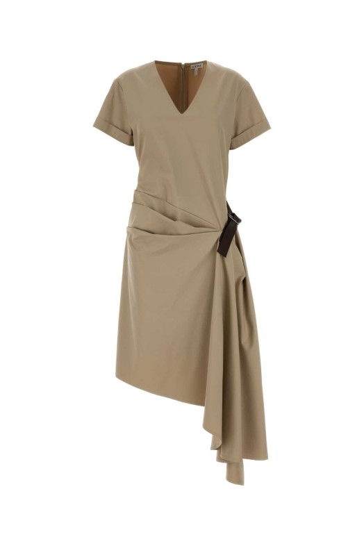 Beige twill dress Beige LOEWE (S359Y09XKE)