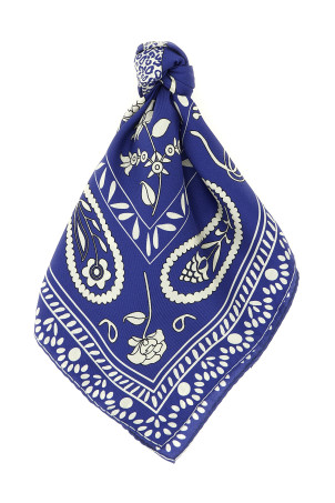 Silk scarf Blue