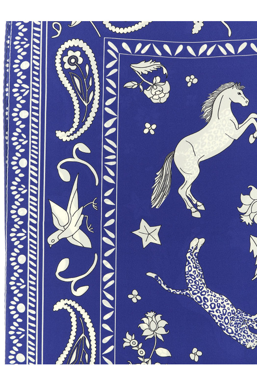 Silk scarf Blue