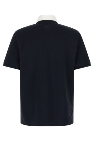 Contrast collar polo shirt Blue