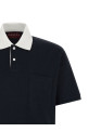 Contrast collar polo shirt Blue
