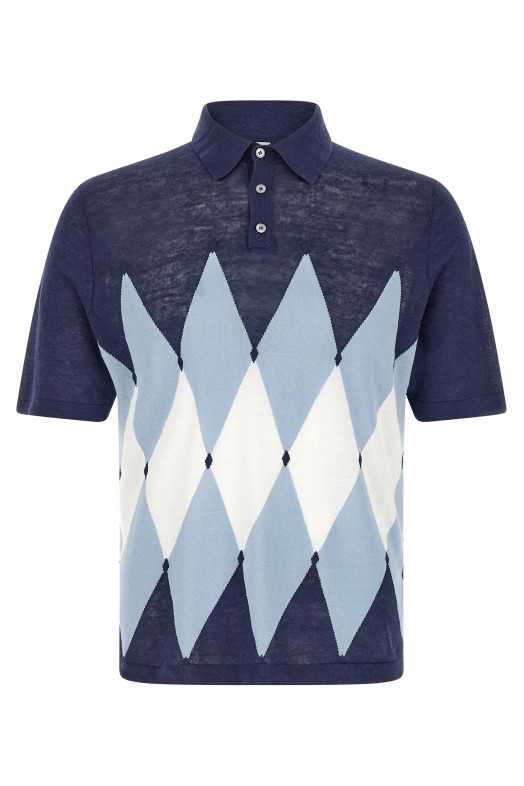 Polo Argyle Blue