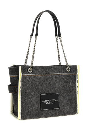 'The Denim Chain Medium Tote' shoulder bag Gray