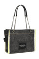 'The Denim Chain Medium Tote' shoulder bag Gray