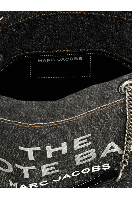 'The Denim Chain Medium Tote' shoulder bag Gray