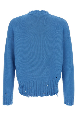 Logo embroidery sweater Blue