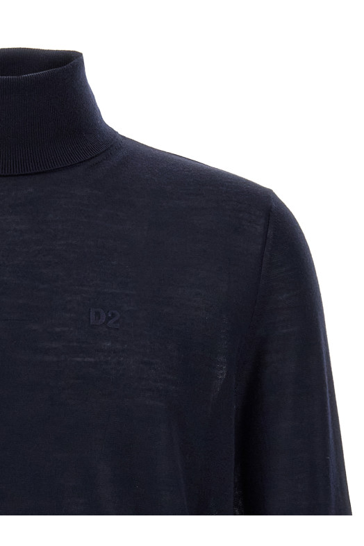 'D2' turtleneck sweater Blue