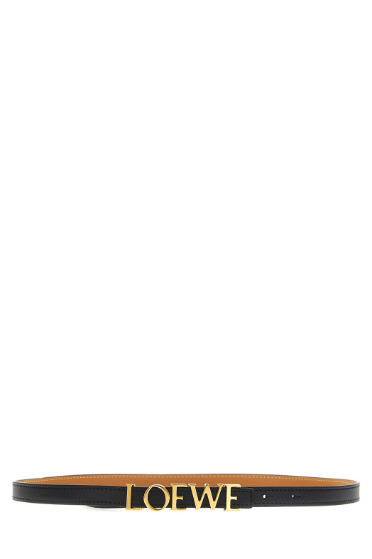 'Lettering' logo belt Black