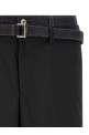 Denim insert pants Black