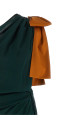 One-shoulder dress Green