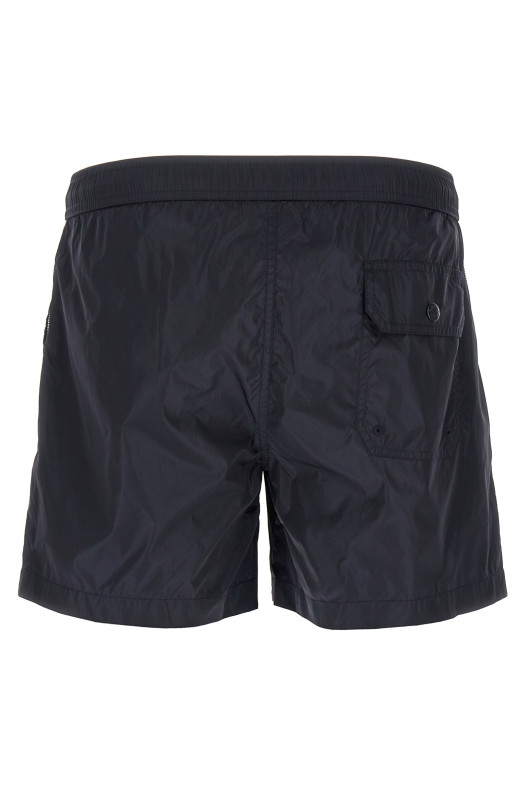 Tricolor ribbon swimsuit Blue