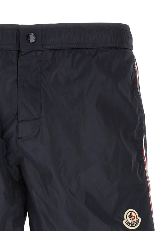 Tricolor ribbon swimsuit Blue